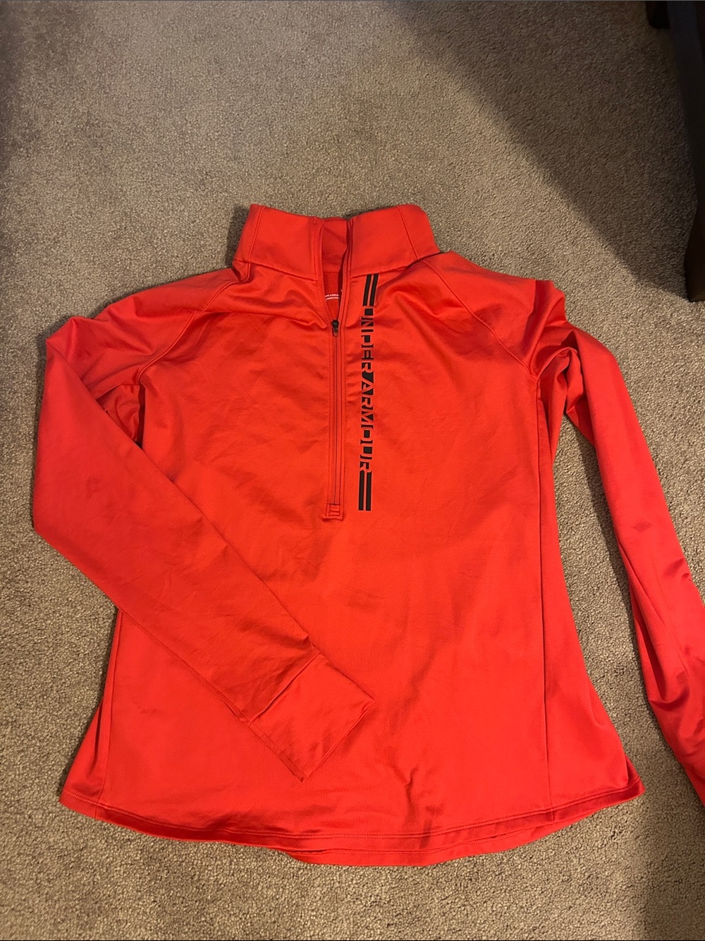 Bright Red Quarter-Zip Pullover cold gear